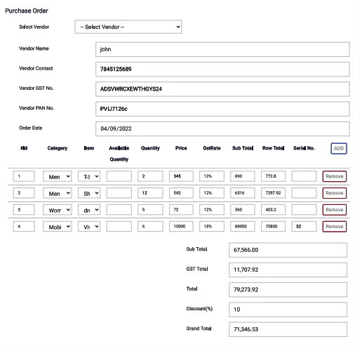 purchase order image