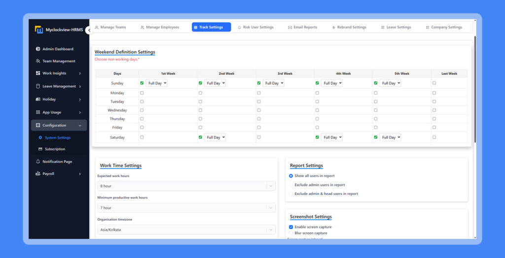 System configuration